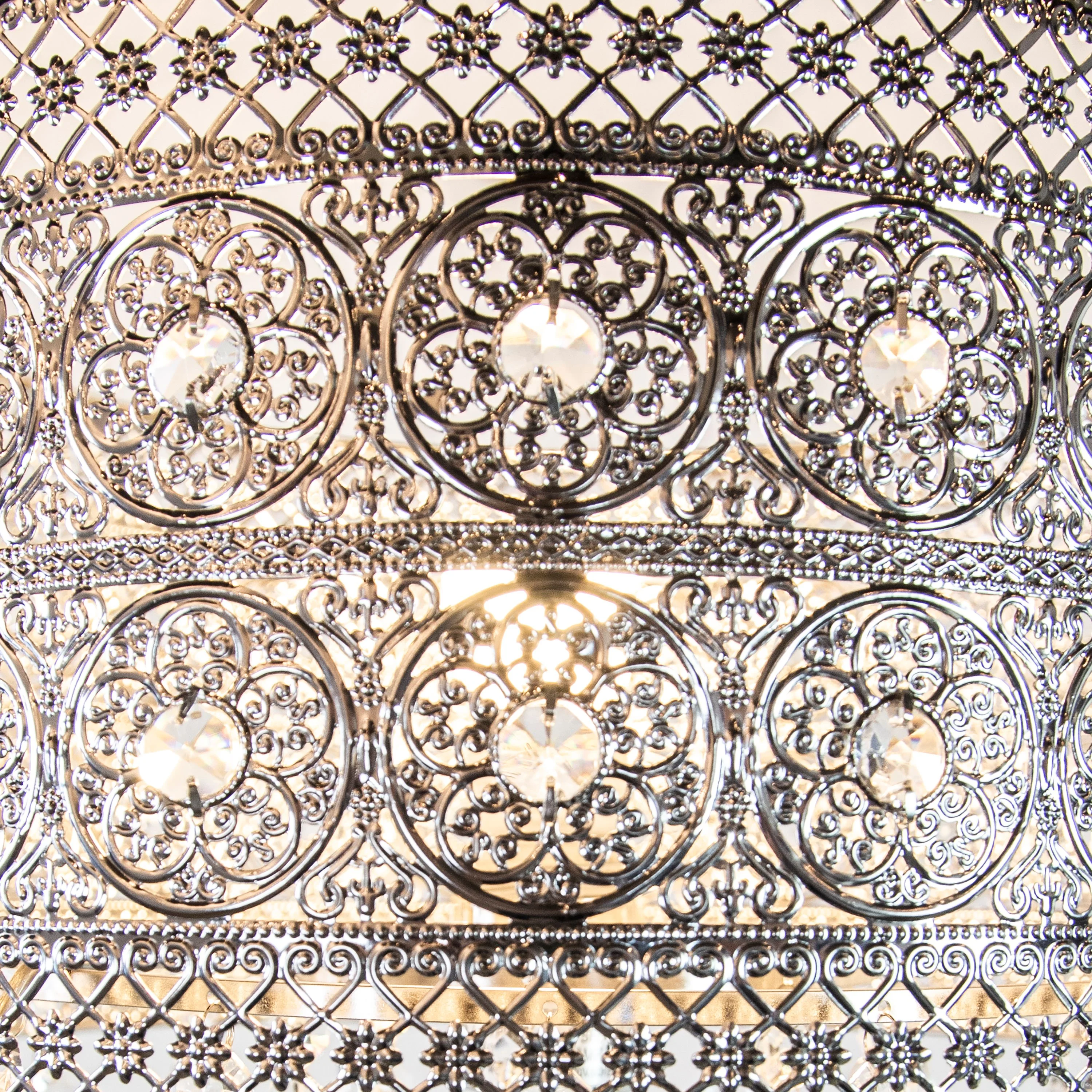 River of Goods Monroe Crystal and Polished Nickel 28.75