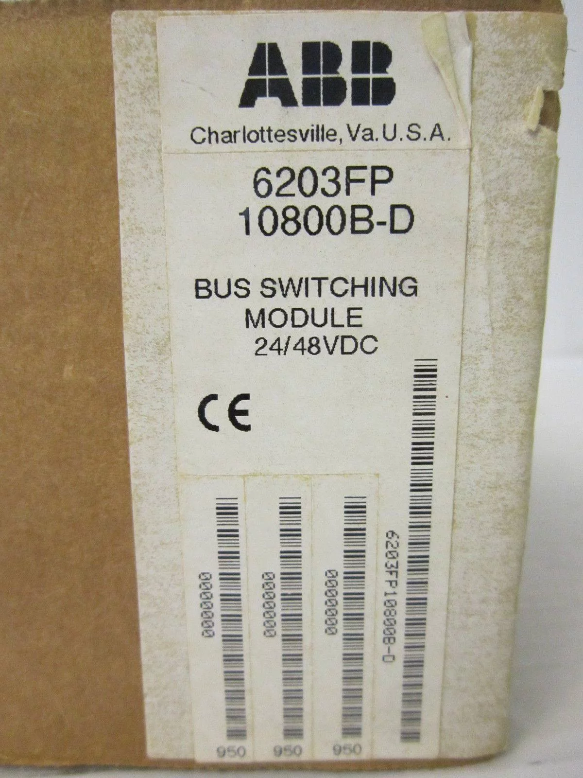 ABB Taylor 6203FP10800B-D Bus Switching Module 6203FP10800BD NEW NIB