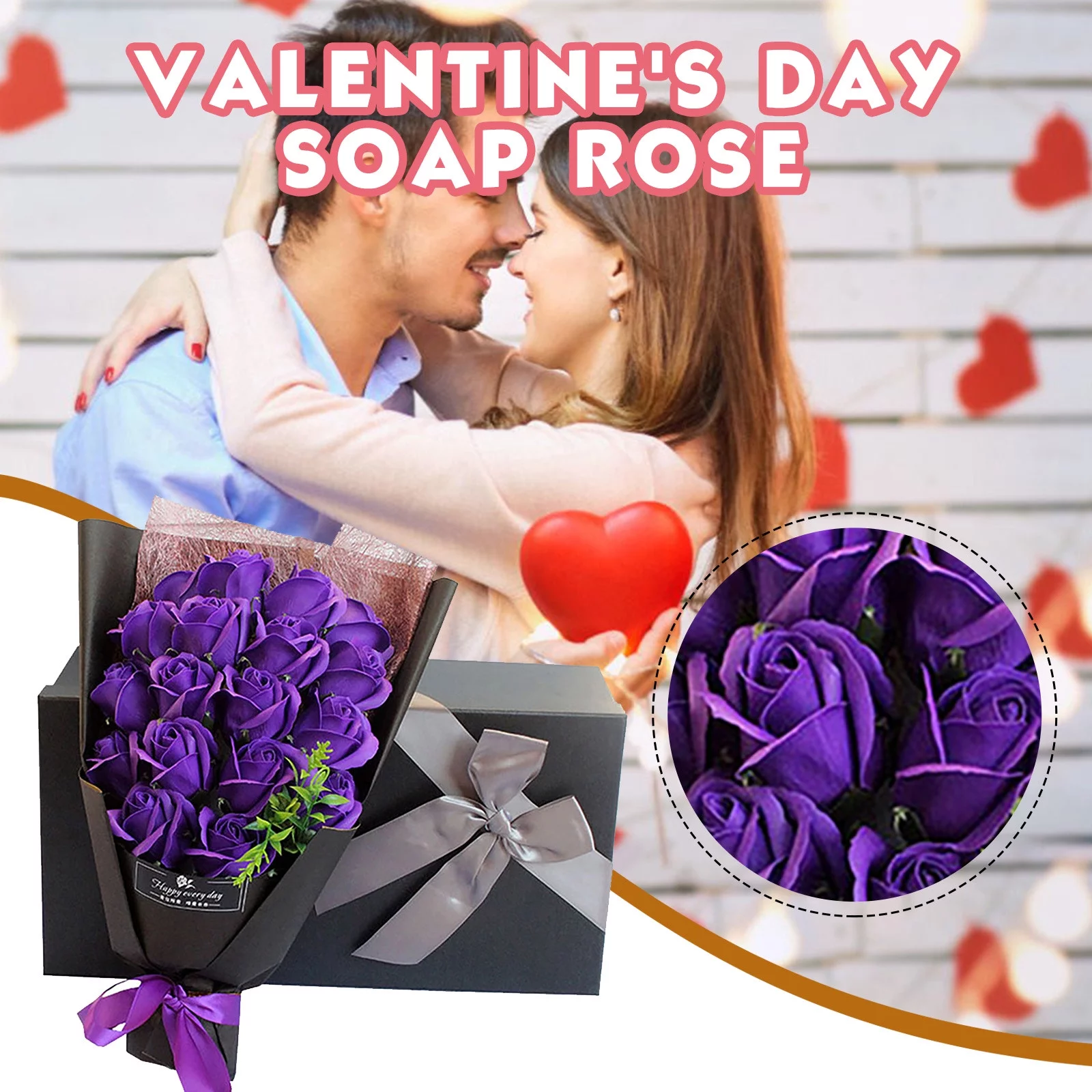 2023 Holiday Gifts Clearance Valentine'S Day Creative Gift 18 Soap Rose Bundle Gift Box Cross Border Mother'S Day Birthday Gift Soap Bouquet Best Gifts