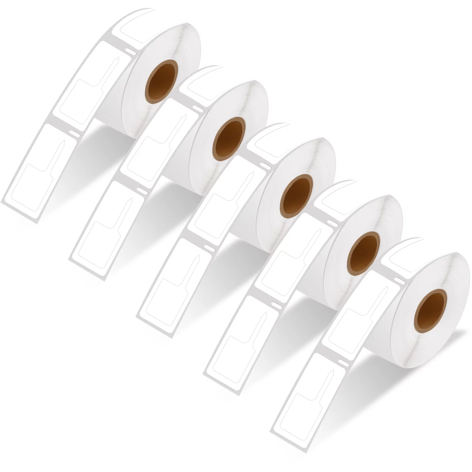 GREENCYCLE 5 Roll (400 Labels/Roll) Price Tag Rat Tail Style Multipurpose Labels Compatible for Dymo 30373 7/8