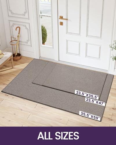 DEXI Door Mats Indoor Front Door Rugs for Entryway Welcome Mat Entry Low Profile Non-Slip Doormat for Inside Entrance, Hallway, Porch 24