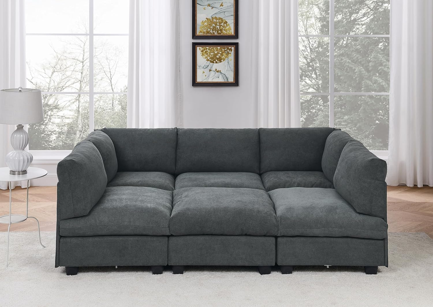 Modular Sectional, Dark Gray