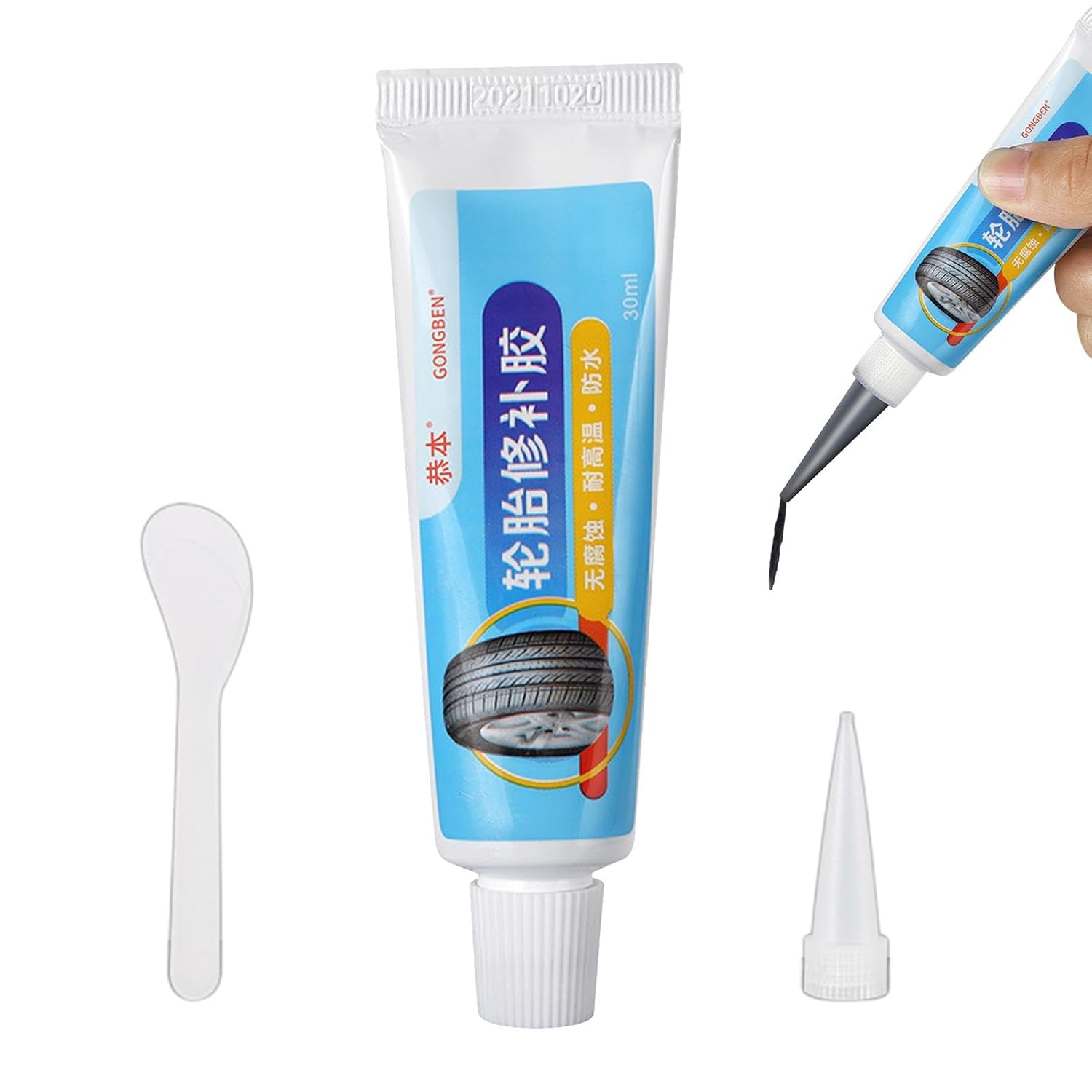 Waterproof Repair Glue, Tire Repair Glue Rubber, Super Glues, Waterproof, Adhesive and Strong Bonding 30ML Glue, Perfect and Suitable for Rubber Edge and Tube Repairs