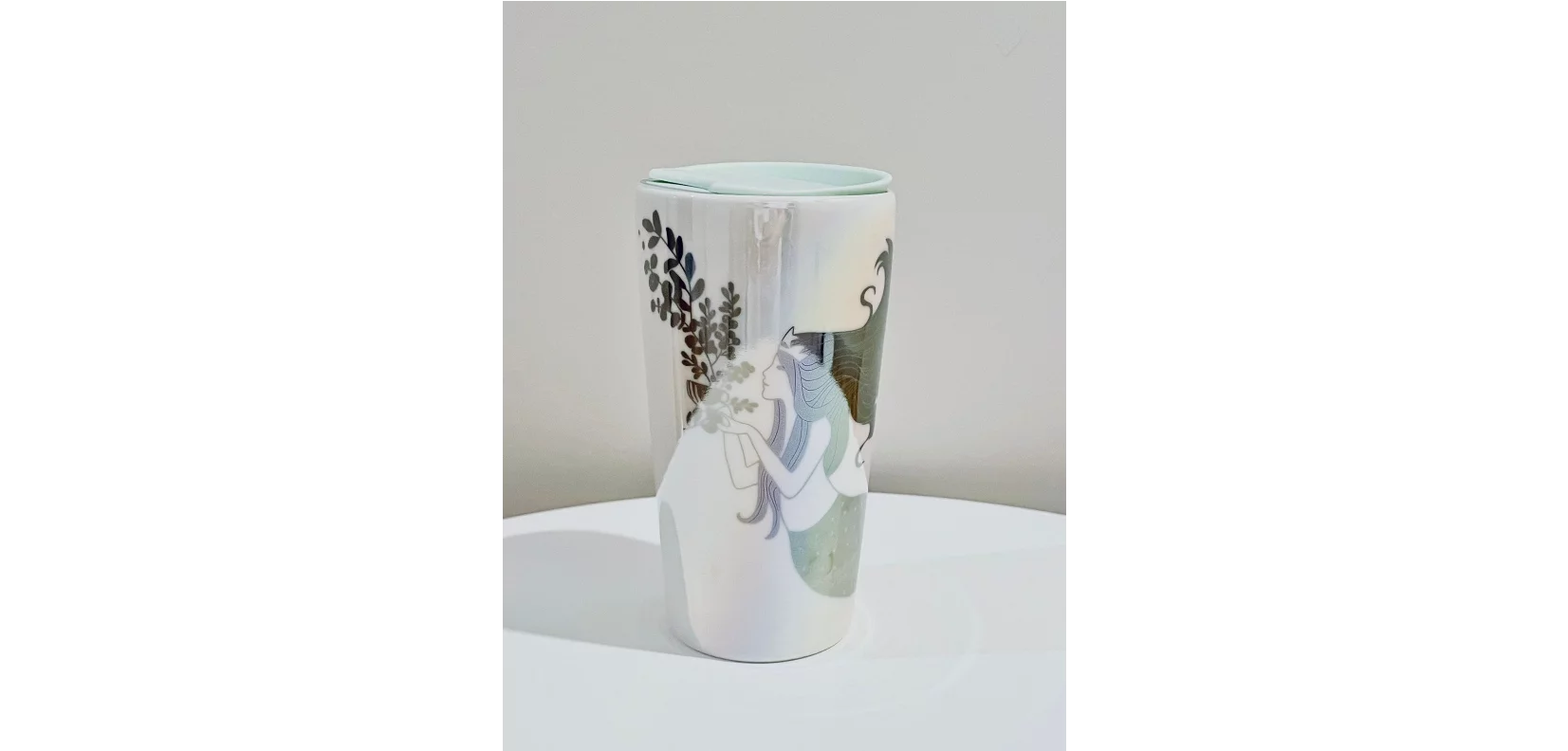 2021 Starbucks Iridescent Siren Ceramic Tumbler w/ Lid - Limited Edition