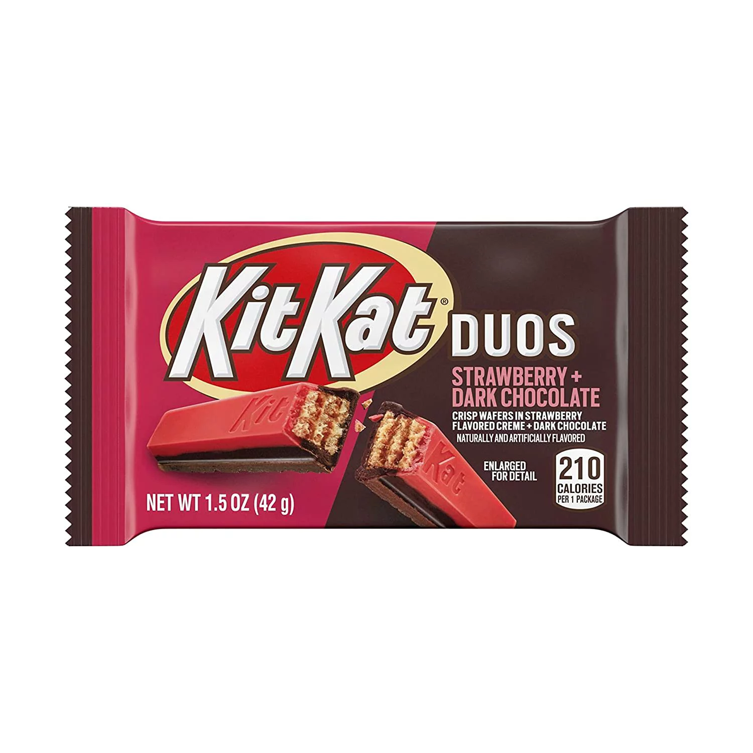 Kit Kat Duos Dark Chocolate & Strawberry Creme Wafer Candy, 1.5 Ounce (24 Count)