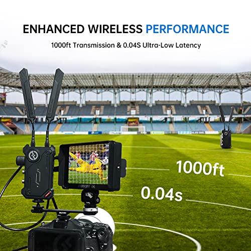 Hollyland Cosmo C1 [Official] 1000ft Wireless HDMI/SDI Video Transmission System 40ms 1080P 12-20Mbps 5G Image&Audio Transmitter Receiver, Embedded UVC Live Stream Seamless Channel Switch SDI-Loopout
