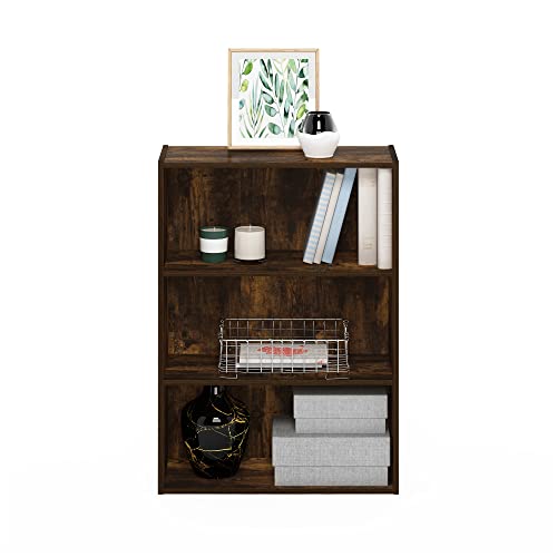 Furinno Pasir 3-Tier Open Shelf Bookcase, Americano