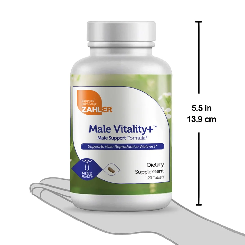 Zahler Male Vitality+, Make Fertility Supplement, 120 Tablets