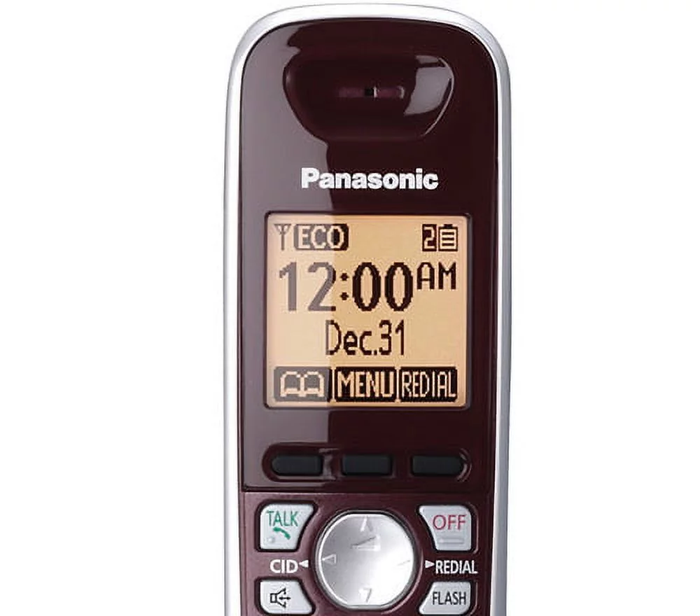 Restored Panasonic KX-TG6572R Dect 6.0 Plus Expandable Digital Cordless Phone w/ 2 Handsets (Refurbished)