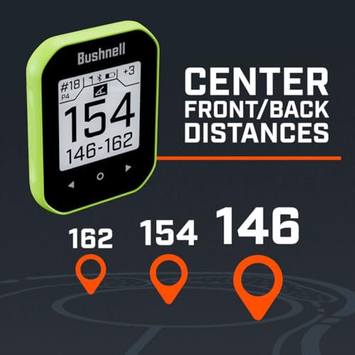 Bushnell Golf Phantom 3 Slope GPS Handlheld (Green) | 38,000+ Courses, Slope Compensation, Hazard Info, Distance Calculator, Scorekeeping, Magnet Mount, Touchscreen | Signature Series Golf Towel