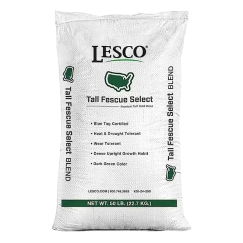Lesco Tall Fescue Select Blend Grass Seed - 50lbs. Blue Tag Certified - Weed Free