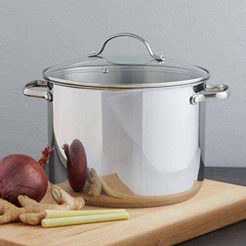 Amazon Basics - Stainless Steel Stock Pot with Lid, 8 Quart, Silver