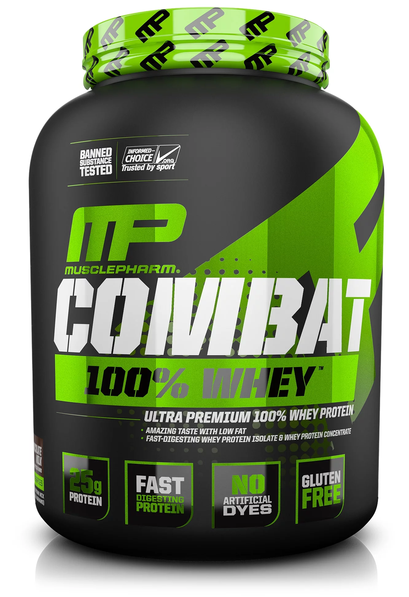 Musclepharm Combat 100% Whey Protein Powder, Vanilla, 25g Protein, 5 Lb
