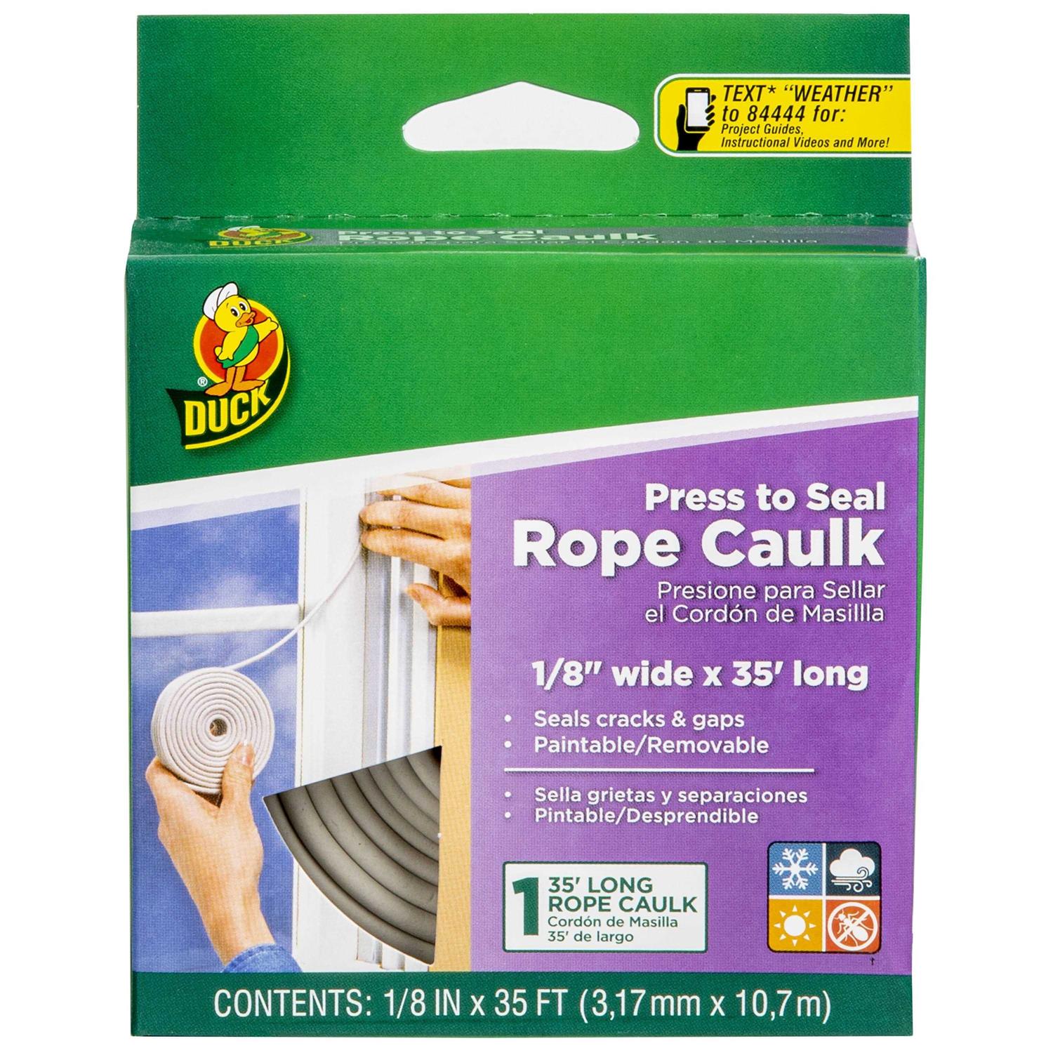 Duck Brand Press to Seal Rope Caulk White