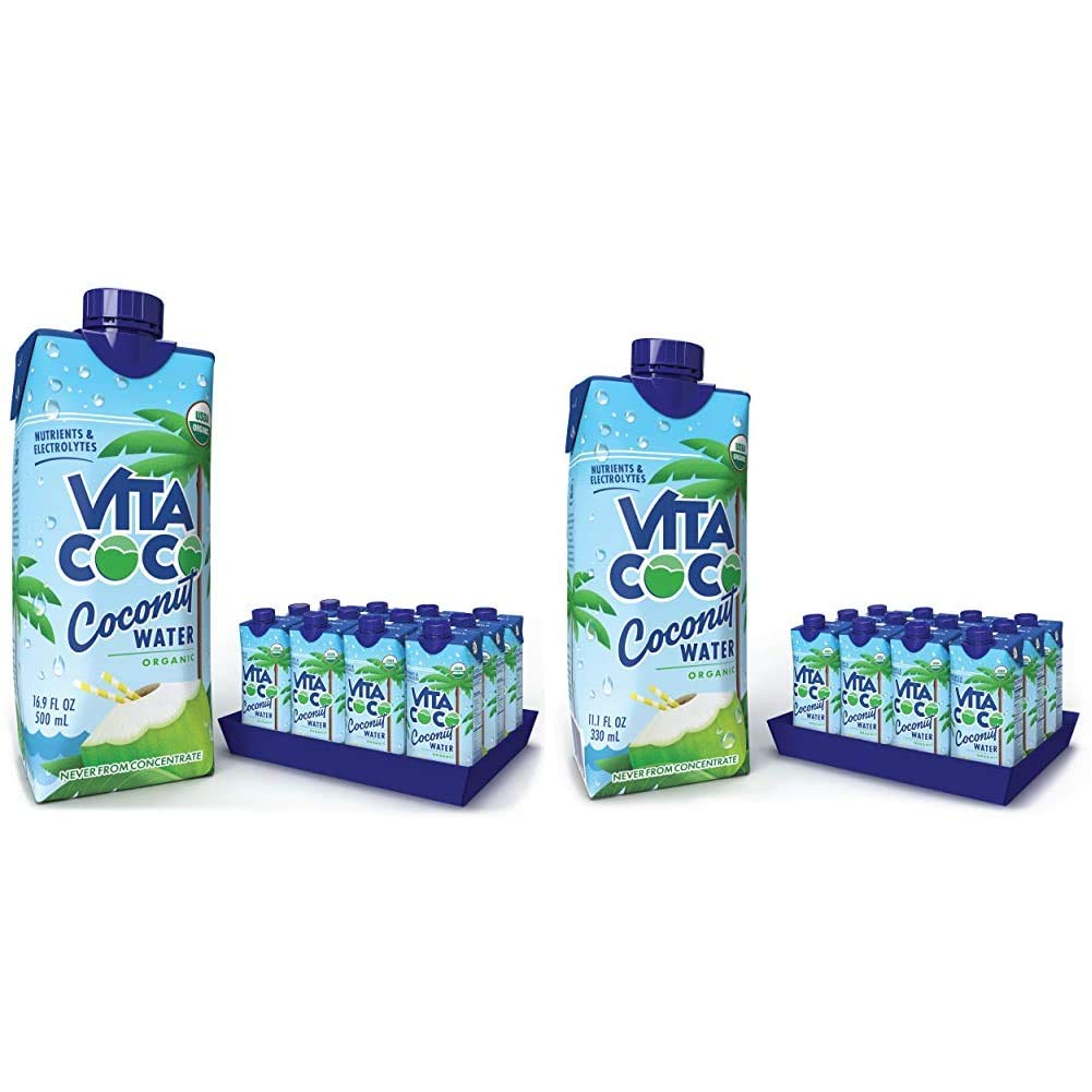 Vita Coco Coconut Water, Pure Organic | Refreshing Coconut Taste | Natural Electrolytes | Vital Nutrients (Pack of 12, 11.1 Oz and 16.9 Oz)