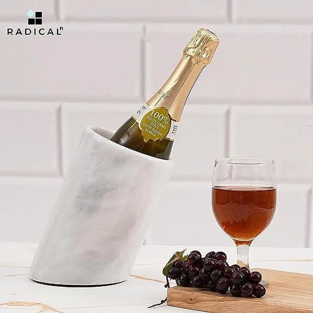 Radicaln Wine Cooler White Handmade Marble 5
