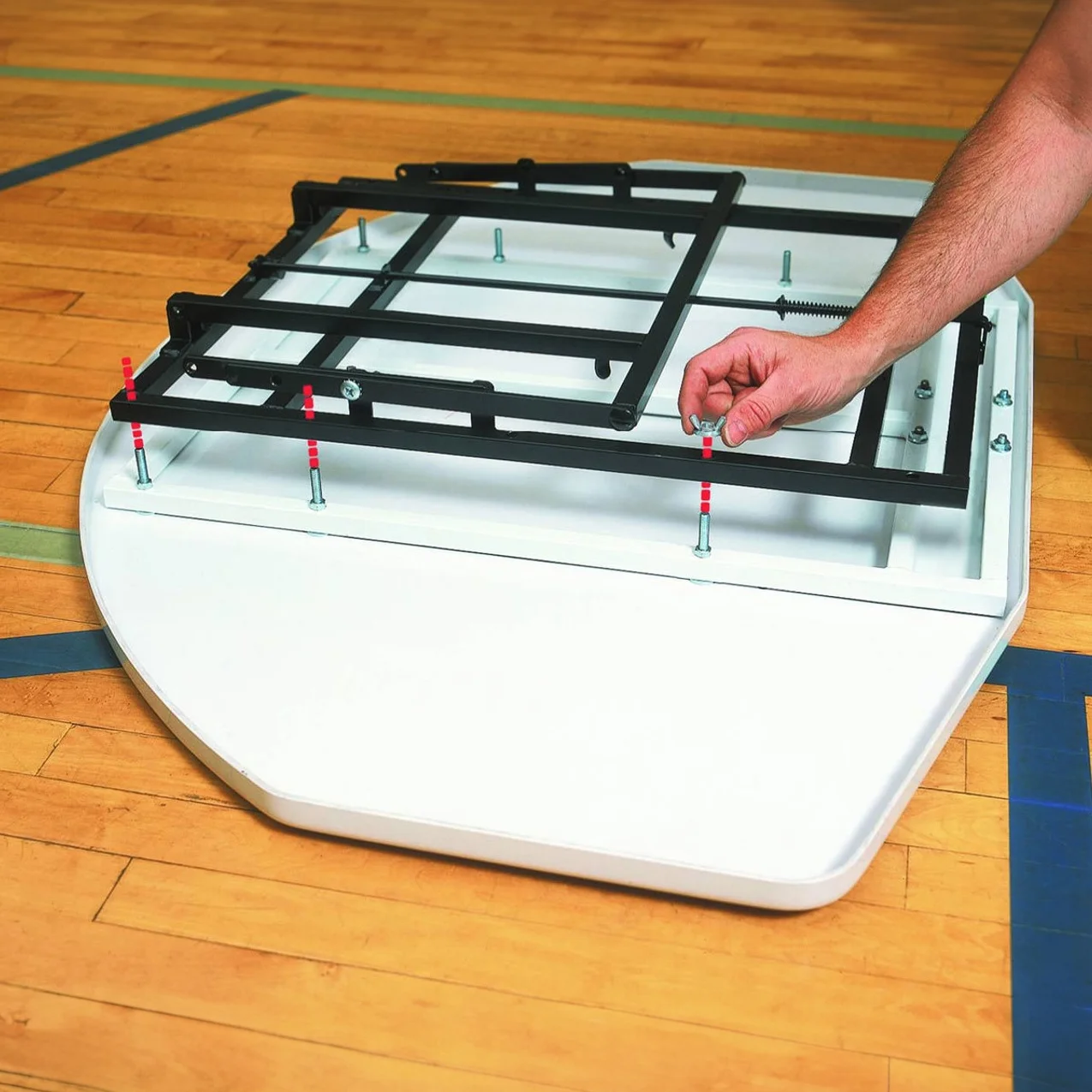 Bison 6-in-1 Adjustable Easy-Up Youth Basketball Goal