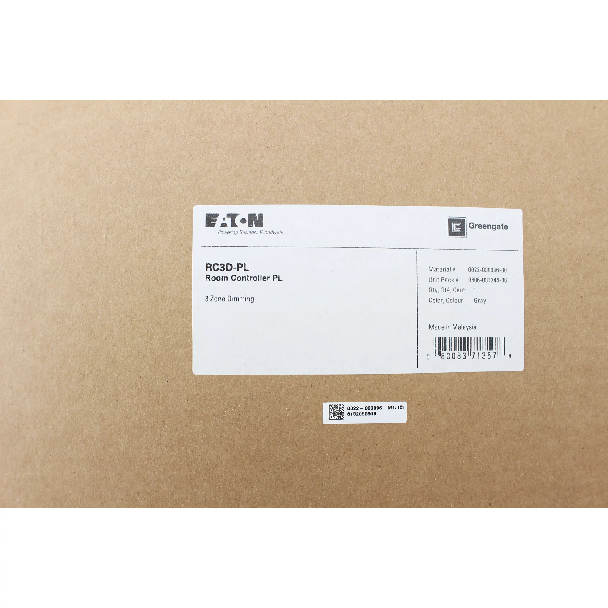 Copper GreenGate RC3D-PL Dimming System Room Controller, Lighting Control, 3 Dimmer, 3 Relay