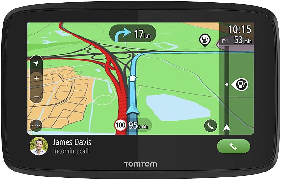 TomTom Car Sat Nav GO Essential, 6 Inch, with Traffic Congestion and Speed Cam Alert trial thanks to TomTom Traffic, EU Maps, Updates via WiFi, Handsfree Calling, Click-and-Drive Mount