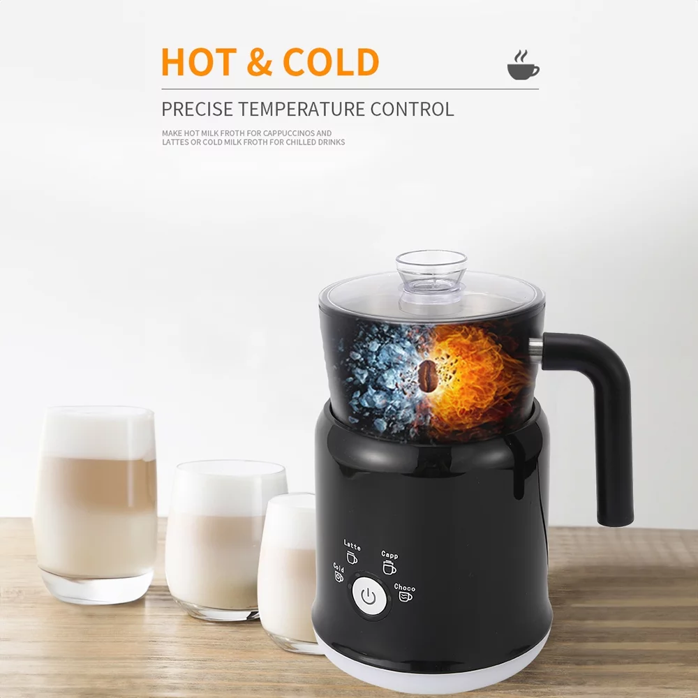 Yabuy Detachable Milk Frother and Steamer 5 in 1 Foam Maker for Latte Cappuccinos Hot Chocolate Milk Large Capacity