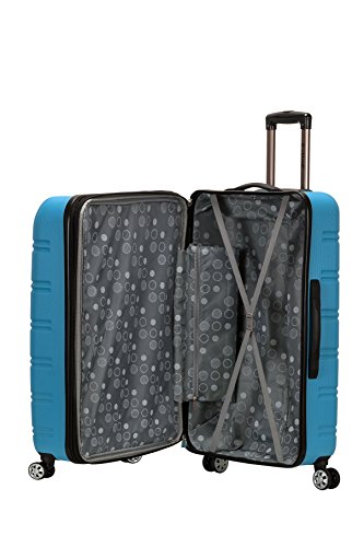Rockland Vara Softside 3-Piece Upright Luggage Set, Expandable,Black dot, (20/22/28)