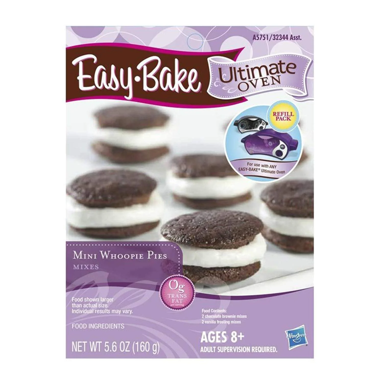 Easy Bake Oven Star Edition + Chocolate Truffle Refill Mix + Mini Whoopie Pies Refill Mix + Mini Whisk.