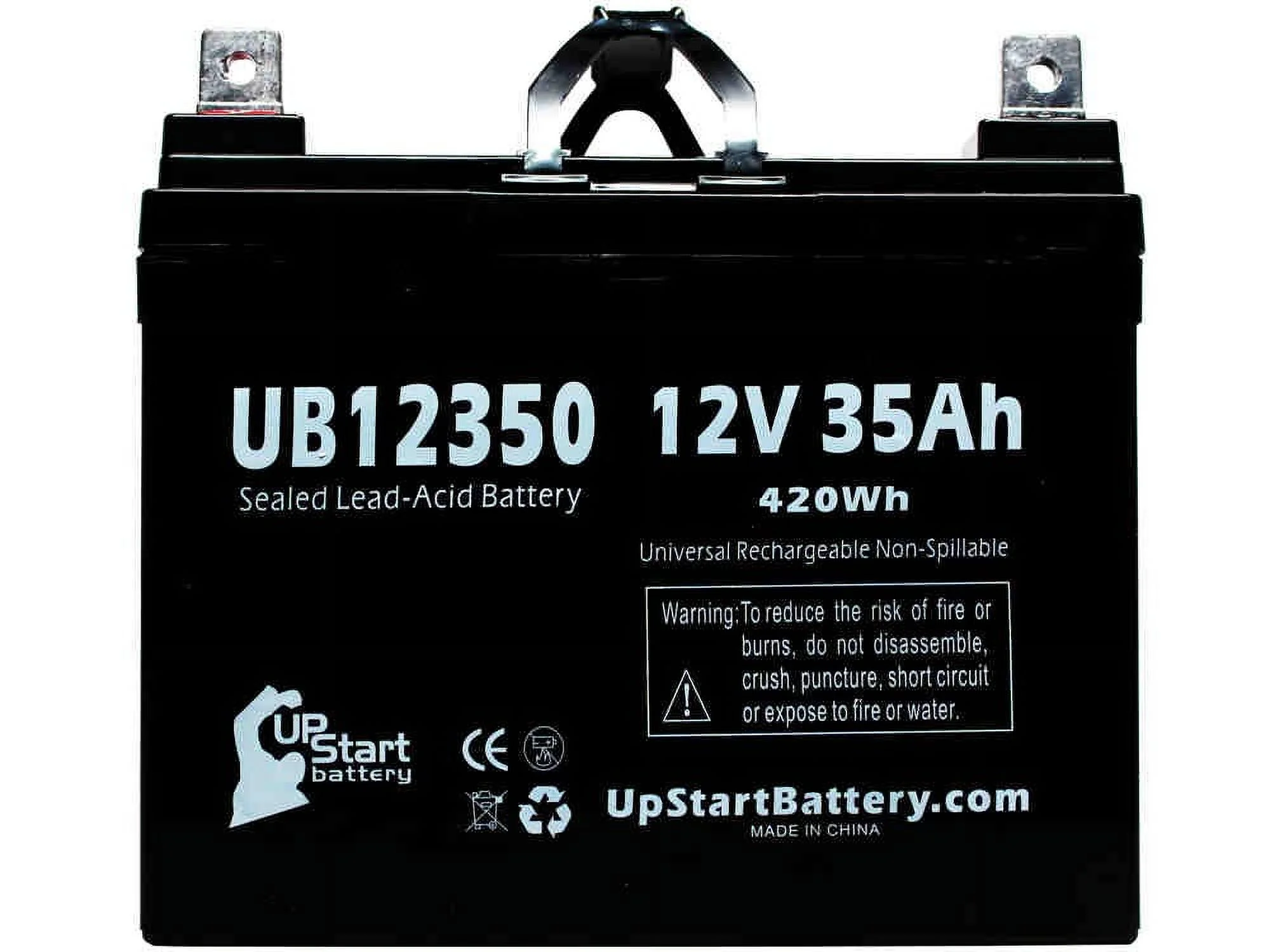 5x Pack - Compatible Suntech Bec40Series Battery - Replacement UB12350 Universal Sealed Lead Acid Battery (12V, 35Ah, 35000mAh, L1 Terminal, AGM, SLA)