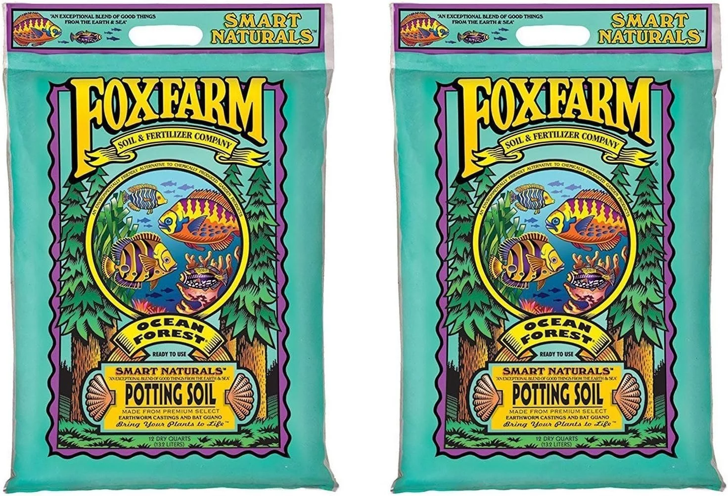 FoxFarm FX14053 12-Quart Ocean Forest Organic Potting Soil wo ack