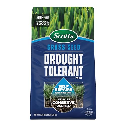 Scotts Grass Seed Drought Tolerant Mix, Kentucky Bluegrass and Tall Fescue Grass Seed Mix, Covers up to 2,000 sq. ft., 4 lb.