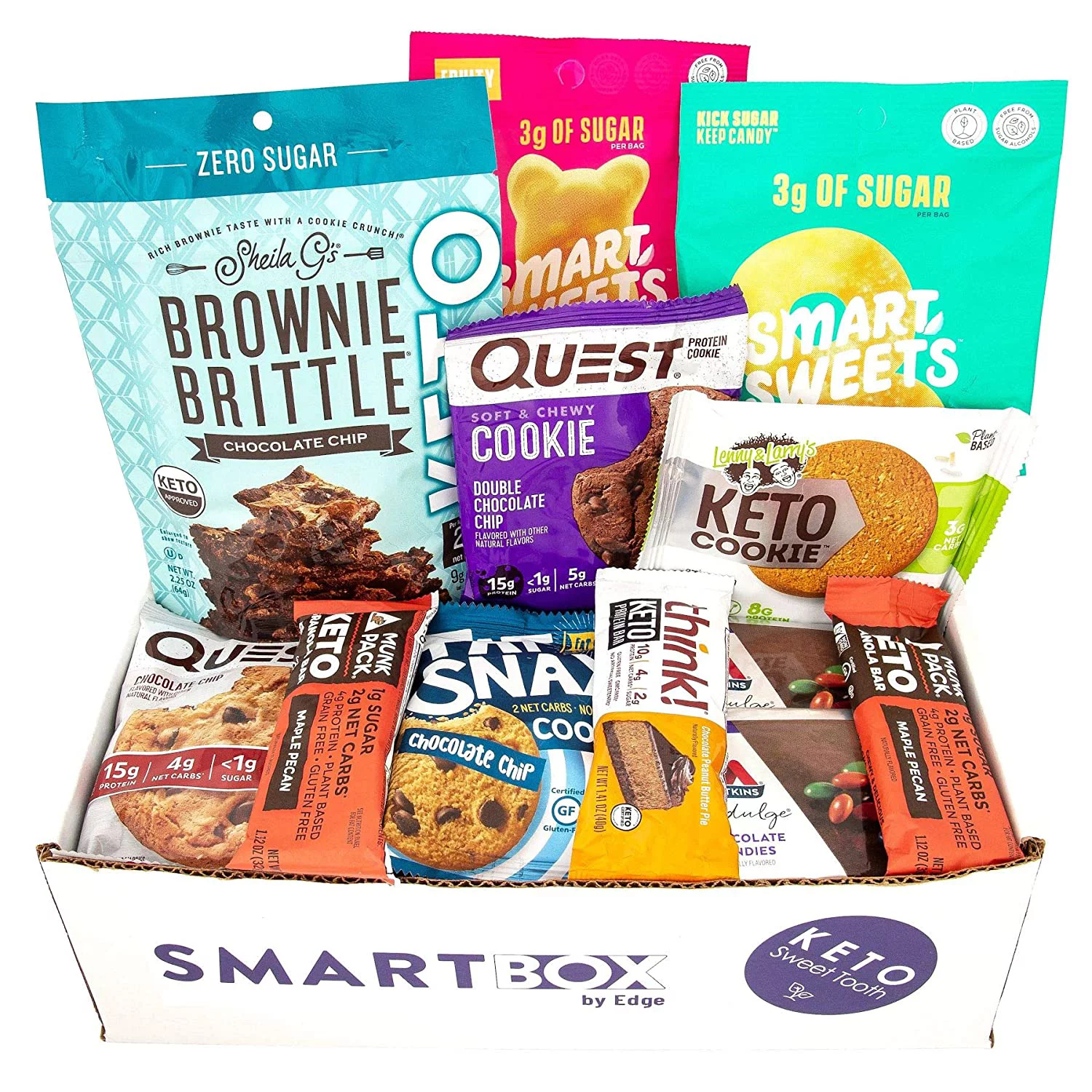 Keto Sweets Snack Box and Care Package | Low Carb and Keto Friendly Gift or Snack Set | Packed with Low Carb, Low Glycemic Snacks!