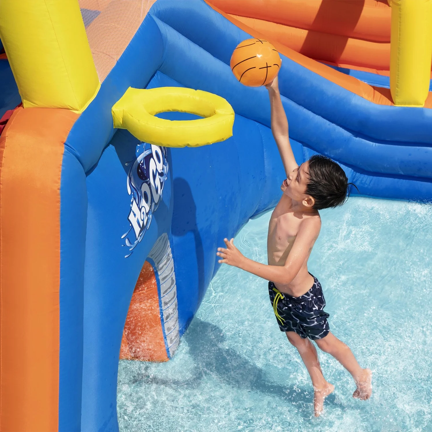 Bestway H2OGO! 18' x 16.5' x 8.6' Super Speedway Child Inflatable Water Park
