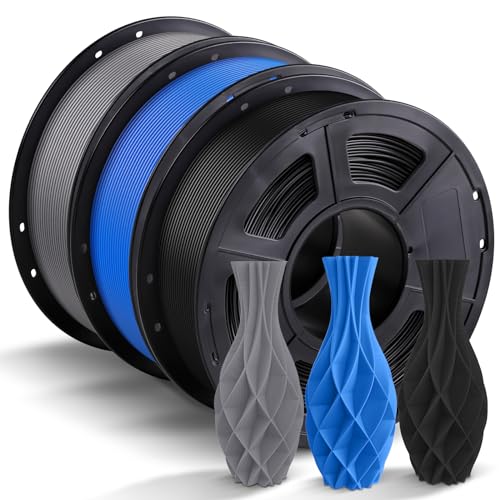 ANYCUBIC PLA Filament 1.75mm Bundle, 3D Printing PLA Filament 1.75mm Dimensional Accuracy +/- 0.02mm, 1KG Spool (2.2 lbs), 2KG Grey+Grey