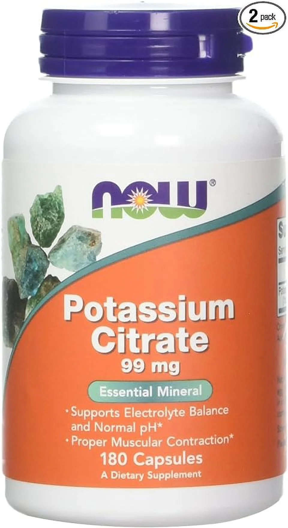 Potassium Citrate 99 mg 180 Capsules (Pack of 2)