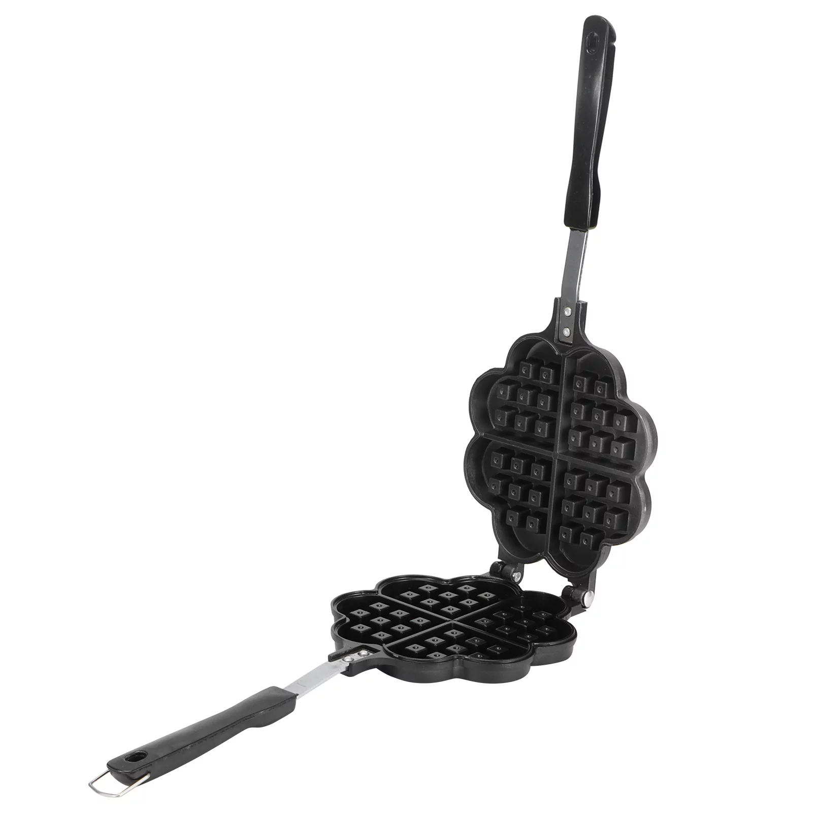 Nikou Waffle Iron - Heart Shape Household Kitchen Gas Non-Stick Waffle Maker Pan Mould Mold Press Plate Baking Tool DIY