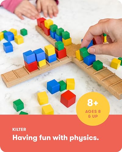 SimplyFun Kilter - The Educational Game of Levers & Motion - Irresistible Game & Hilarious Family Fun with an Introduction to Physics & Predicting Outcomes - Kids Game - 2 to 4 Players - Ages 8 & Up
