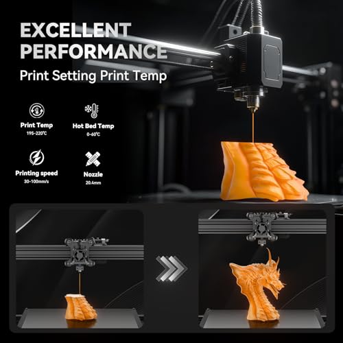 3D Printer Filament, ABS Filament 1.75mm, High Strength and Toughness, Dimensional Accuracy +/- 0.02mm, 1kg(2.2lbs) 3D Printing Filament (Gold)