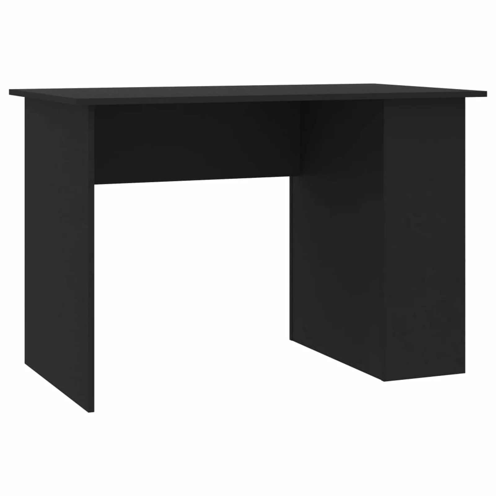 Dcenta Computer Desk with Storage Shelves Engineered Wood Writing Desk Gaming Table Black Home Office Furniture 43.3 x 23.6 x 28.7 Inches (W x D x H)
