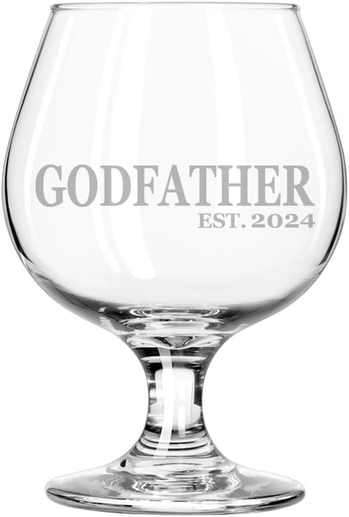 Whiskey Bourbon Belgian Goblet Brandy Snifter Glass Godfather Est 2024