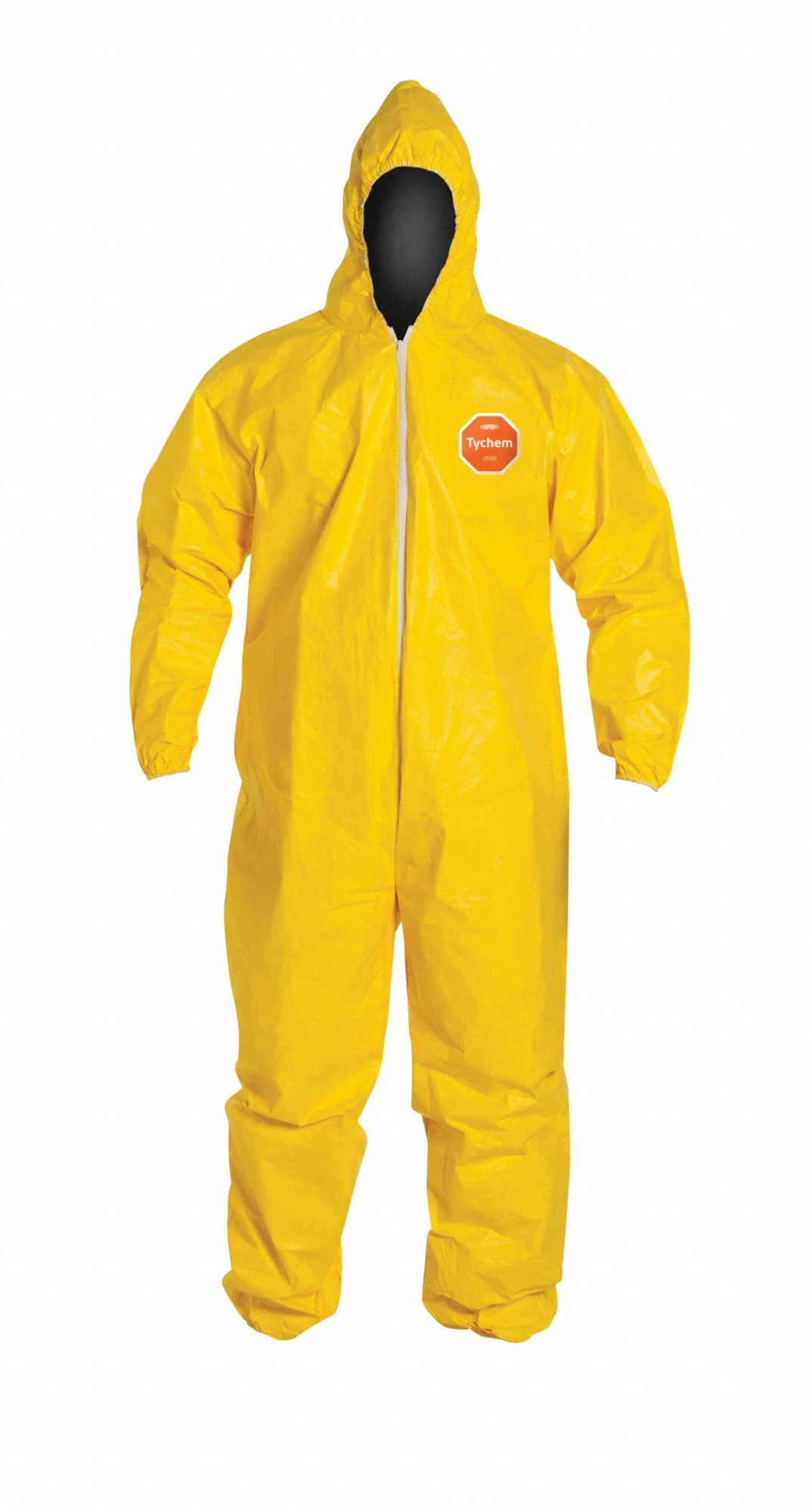 Dupont Hooded Coveralls,Yellow,L,Elastic,PK12  QC127SYLLG001200