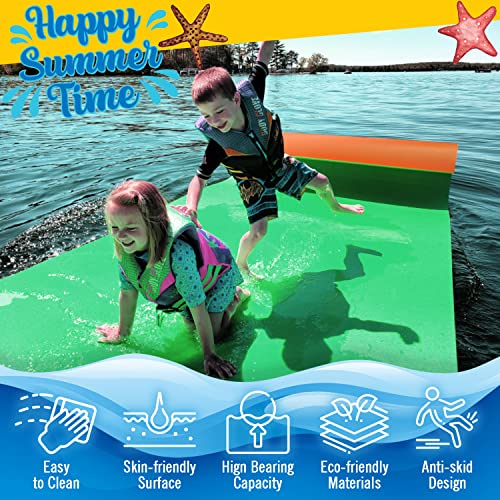 Big Floating Water Mat 7'/9'/12'/18' Lily Pad Floating Mat for Lakes, Oceans, Beach, 3 Layers XPE Foam Floating Pad Pool Floats for Water Recreation and Relaxing