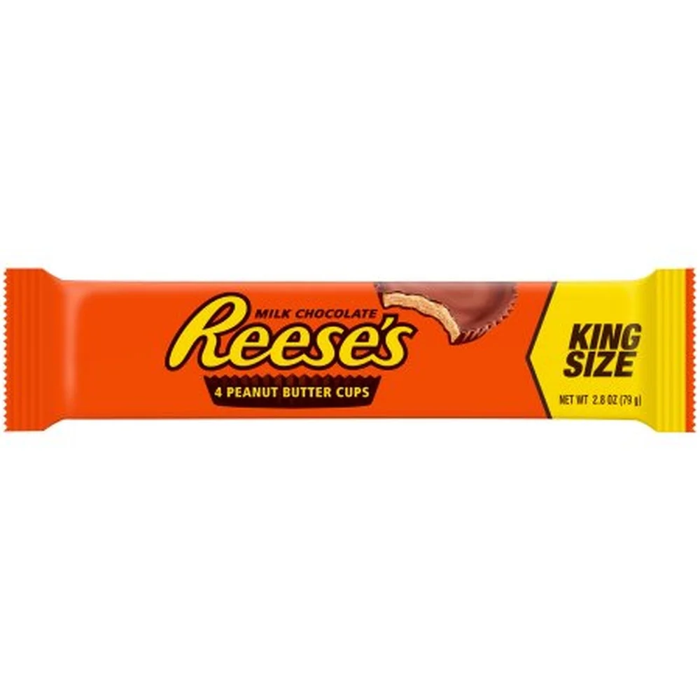 REESE'S Peanut Butter Cups, Chocolate Candy, King Size (Pack of 20)