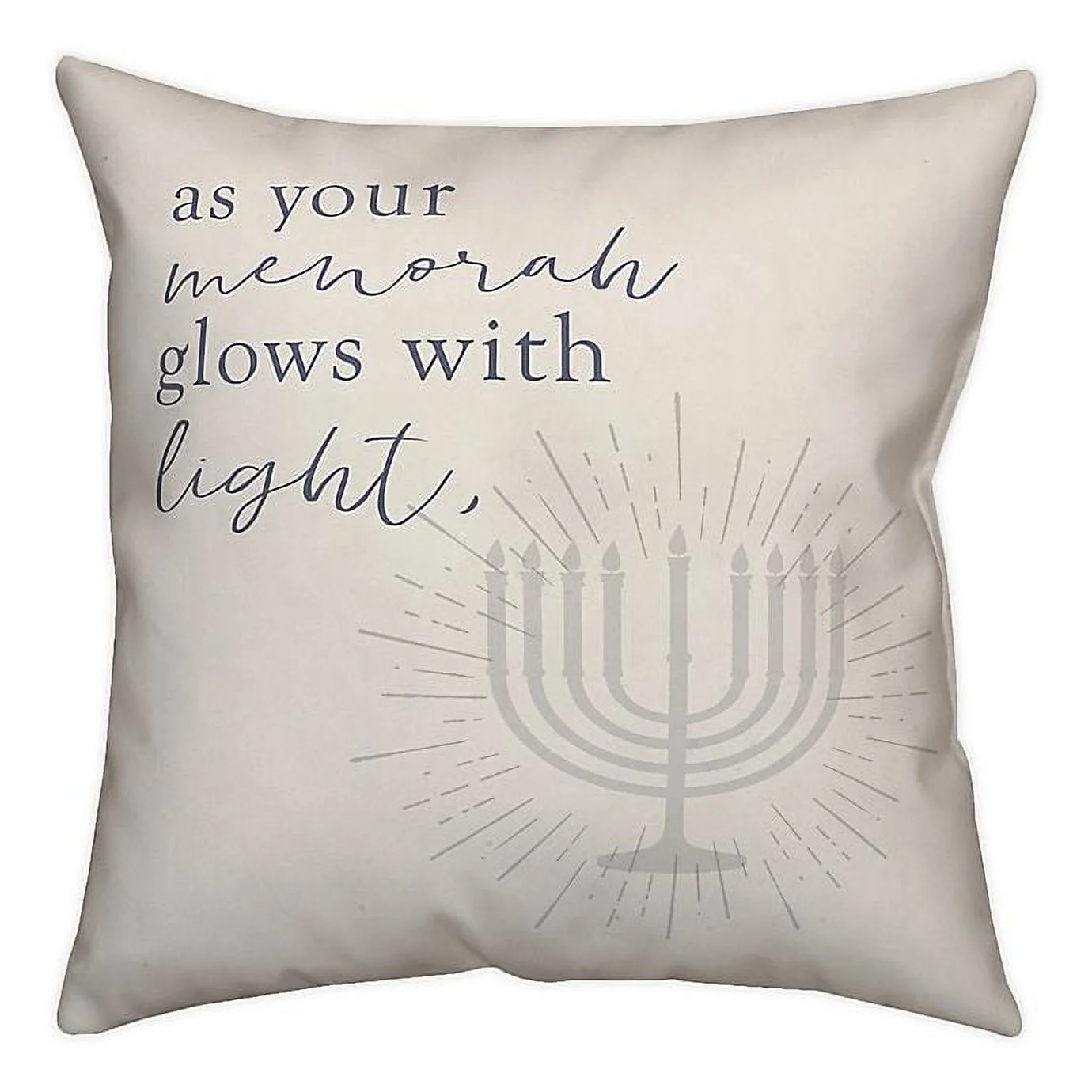Creative Products As Your Menorah Glows 18x18 Spun Poly Pillow