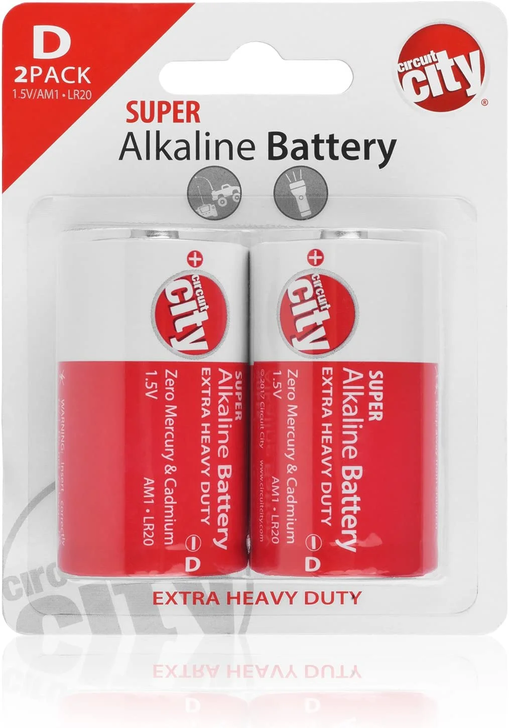Essential D-Cell High Performance Alkaline Batteries (8 Pack)