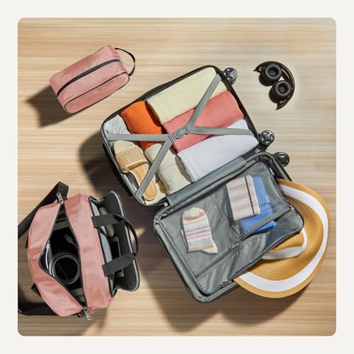 Amazon Basics 3-Piece Luggage Set, Including Carry-On Luggage (22