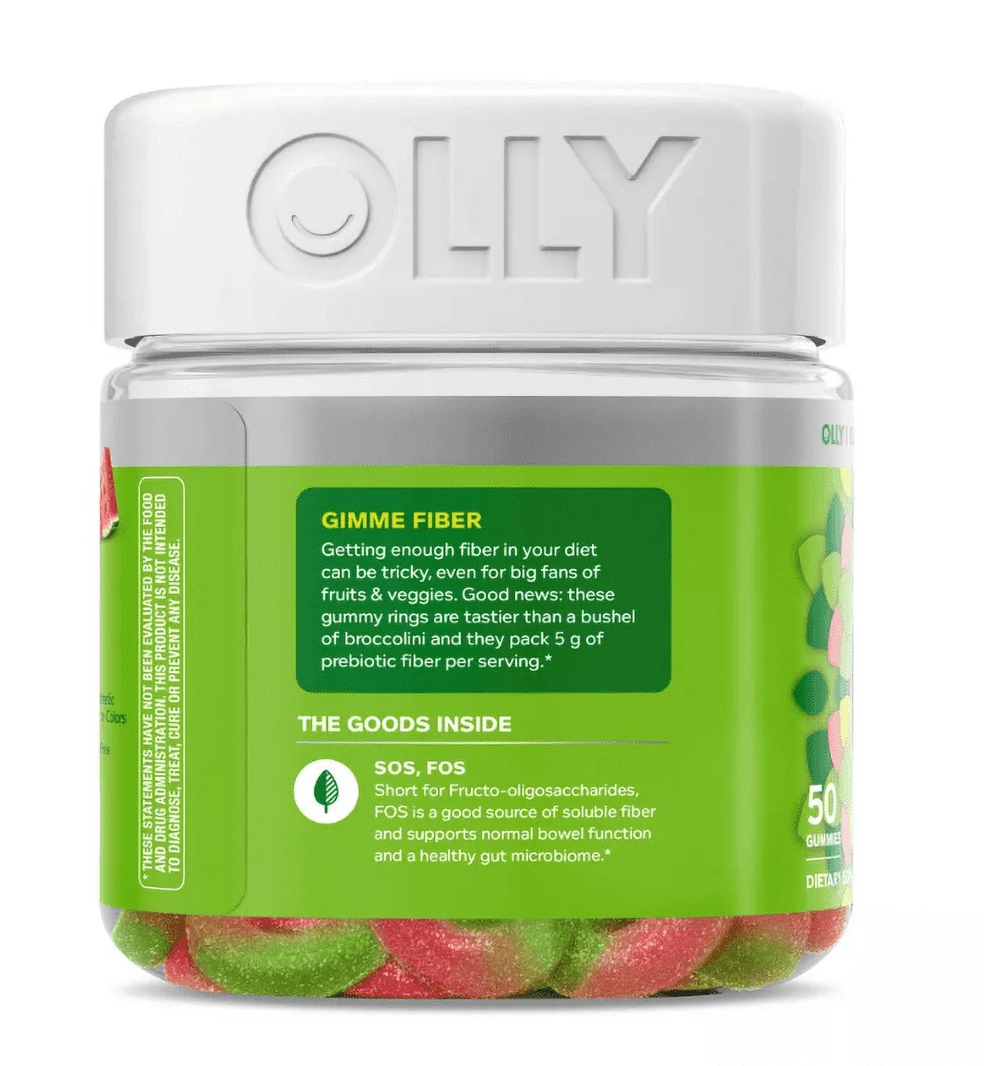Olly Fiber Digestive Gummy Rings Gut Health (50 gummies) *EN