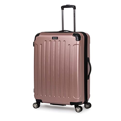 Kenneth Cole REACTION Renegade Luggage Expandable 8-Wheel Spinner Lightweight Hardside Suitcase, Navy Blue, 20-Inch Carry On