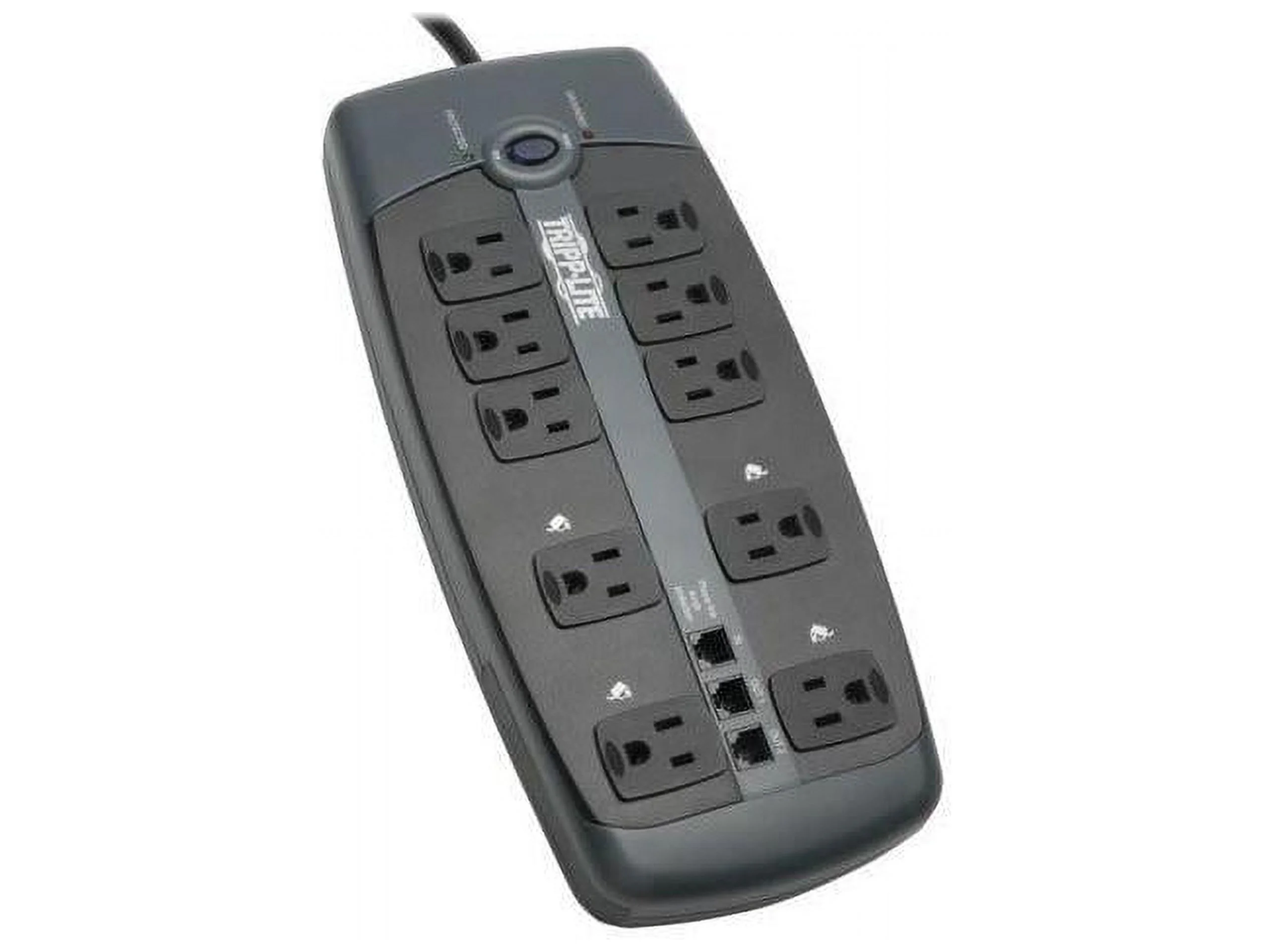 Tripp Lite, TRPTLP1008TEL, 10-Outlet Surge Protector, 1 Each, Silver