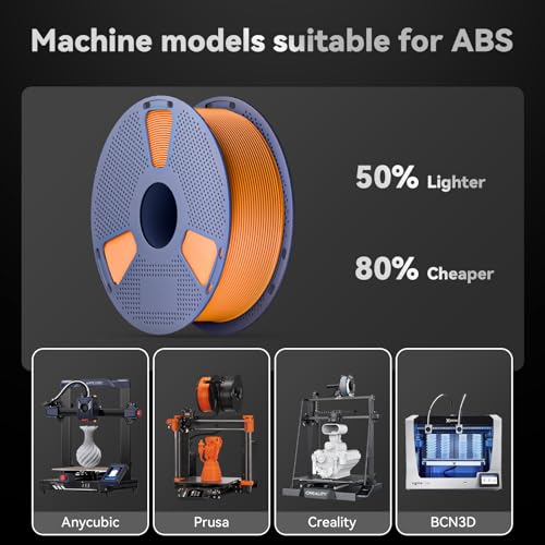 3D Printer Filament, ABS Filament 1.75mm, High Strength and Toughness, Dimensional Accuracy +/- 0.02mm, 1kg(2.2lbs) 3D Printing Filament (Gold)