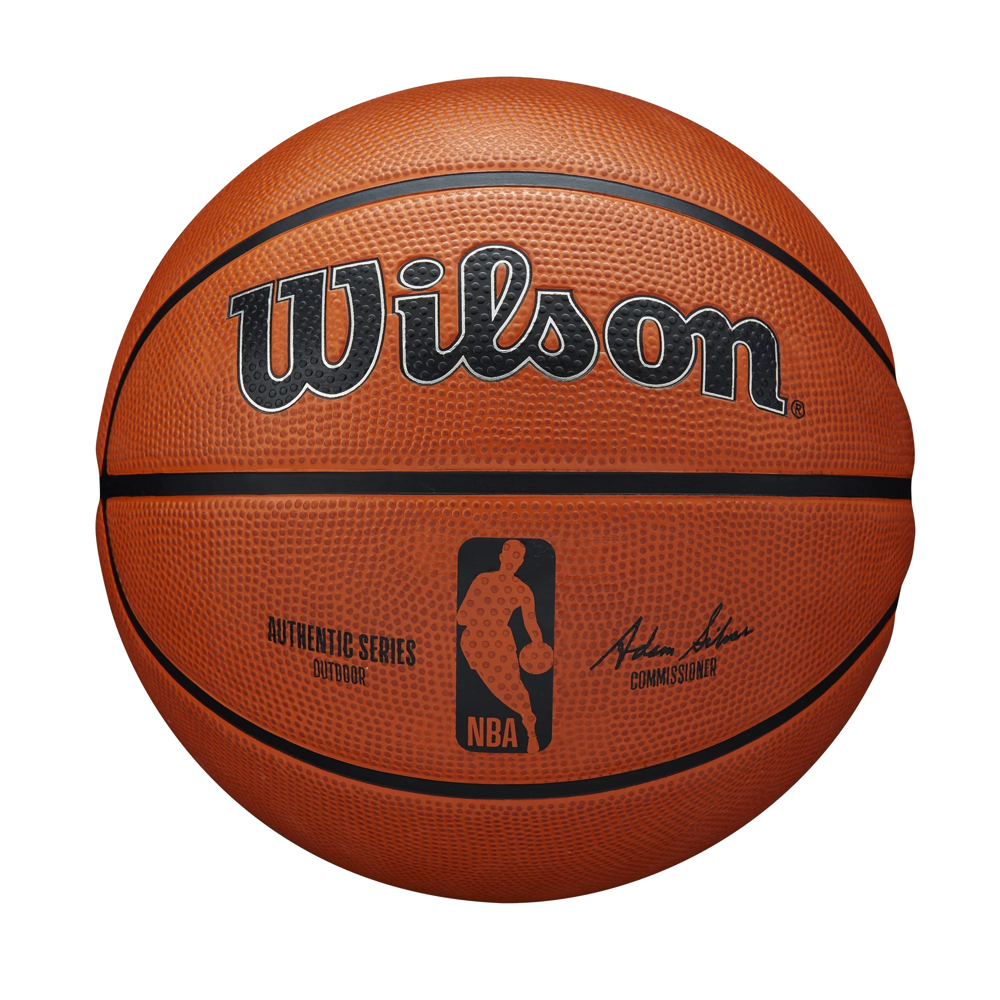 Wilson NBA Authentic Outdoor Basketball, Brown, Size 29.5 in.