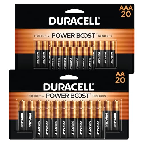 Duracell Coppertop AA + AAA Batteries Combo Pack with Power Boost Ingredients, 24 Count Double A & Triple A Battery with Long-Lasting Power, Alkaline Battery - 48 Count Total